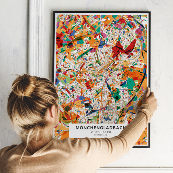 City-Map Mönchengladbach im Stil Kandinsky City-Map Mönchengladbach im Stil Kandinsky