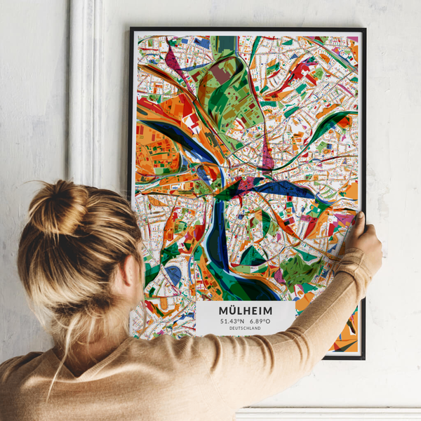 City-Map Mülheim im Stil Kandinsky City-Map Mülheim im Stil Kandinsky