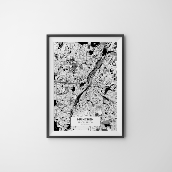 City-Map München im Stil Kandinsky