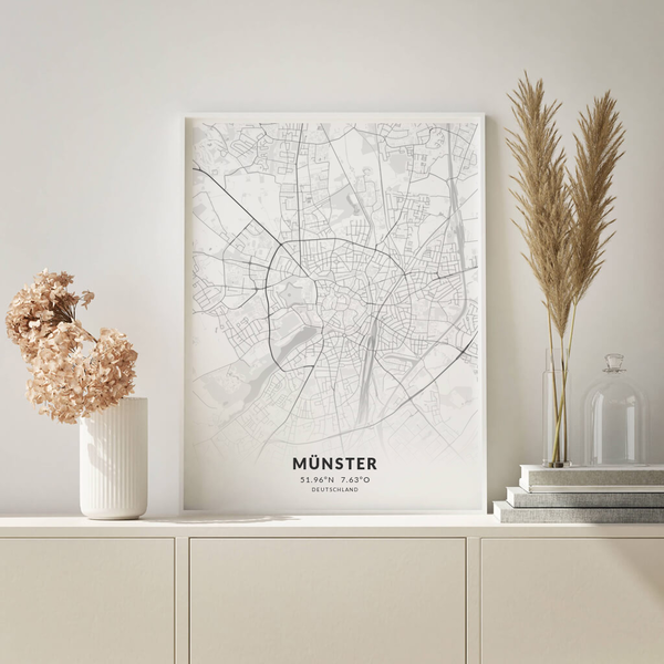 City-Map Münster im Stil Elegant