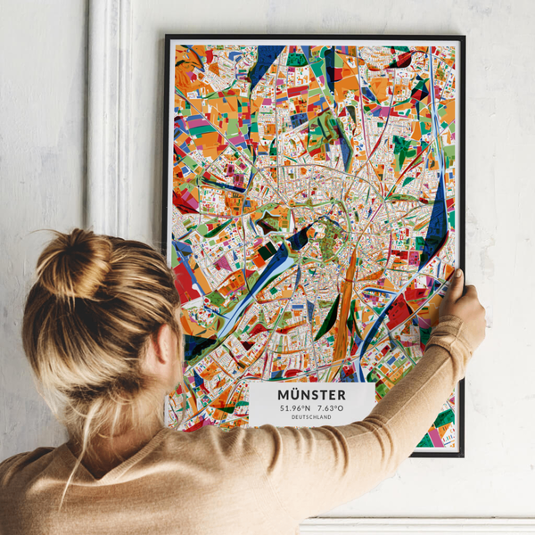 City-Map Münster im Stil Kandinsky City-Map Münster im Stil Kandinsky