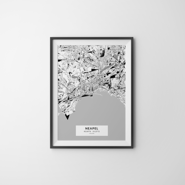 City-Map Neapel im Stil Kandinsky