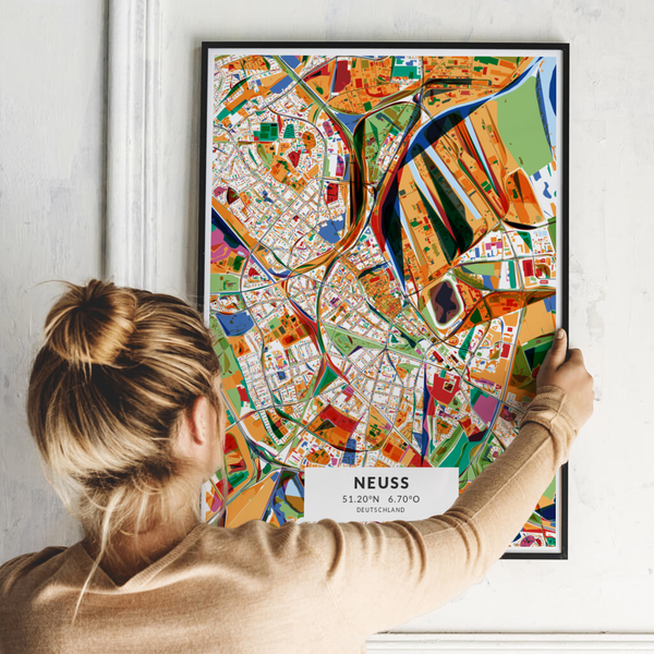 City-Map Neuss im Stil Kandinsky City-Map Neuss im Stil Kandinsky