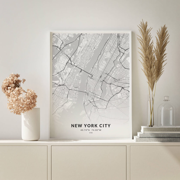 City-Map New York City im Stil Elegant