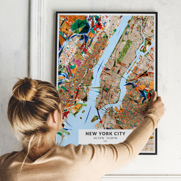 City-Map New York City im Stil Kandinsky