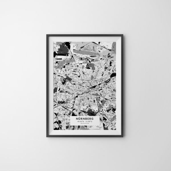 City-Map Nürnberg im Stil Kandinsky