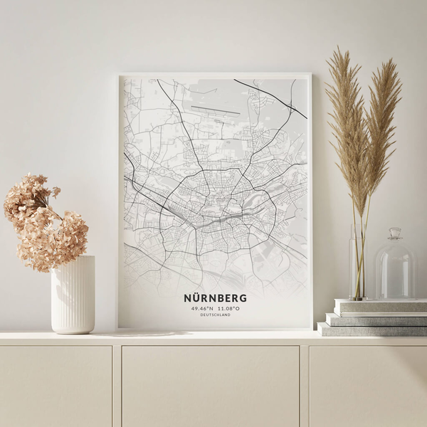 City-Map Nürnberg im Stil Elegant