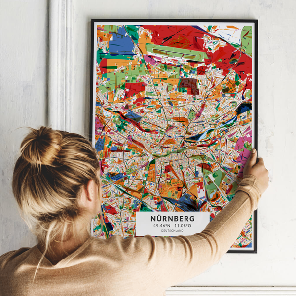 City-Map Nürnberg im Stil Kandinsky City-Map Nürnberg im Stil Kandinsky