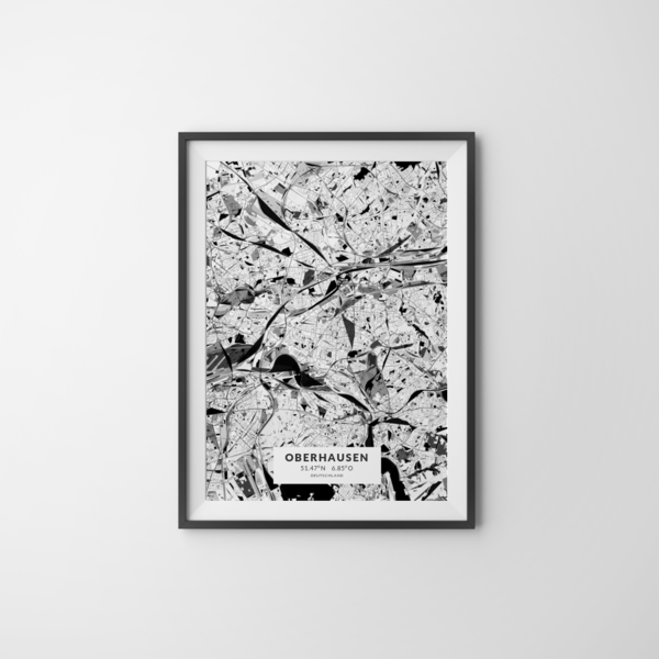 City-Map Oberhausen im Stil Kandinsky City-Map Oberhausen im Stil Kandinsky