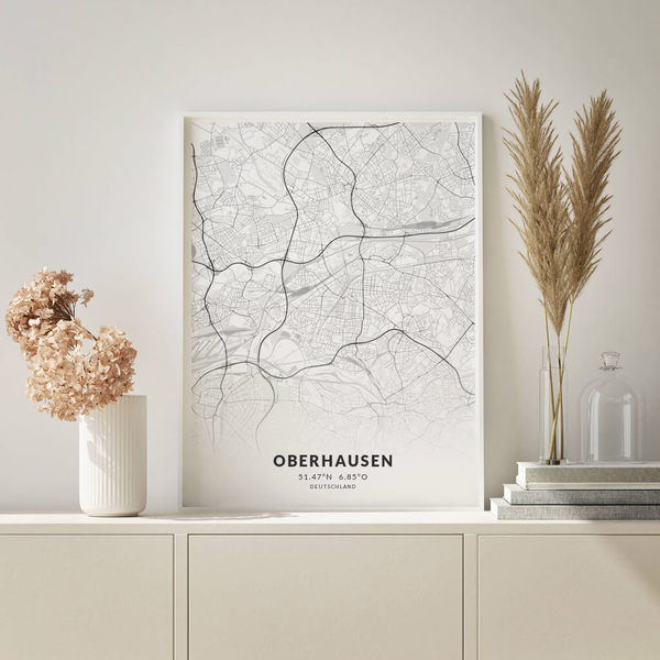 City-Map Oberhausen im Stil Elegant