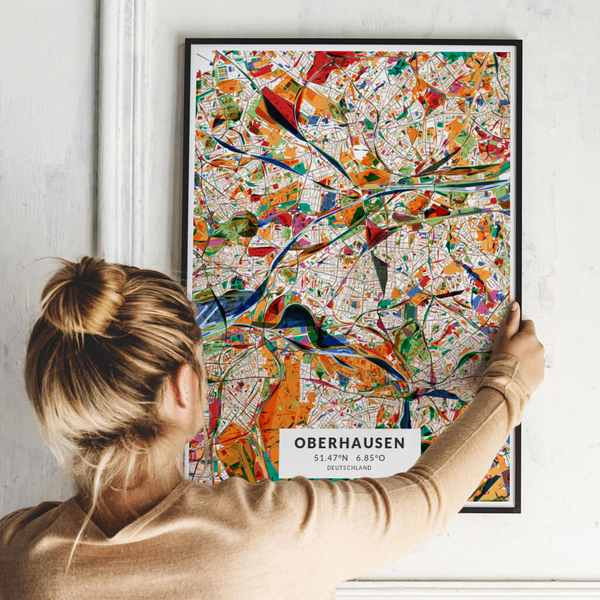 City-Map Oberhausen im Stil Kandinsky City-Map Oberhausen im Stil Kandinsky