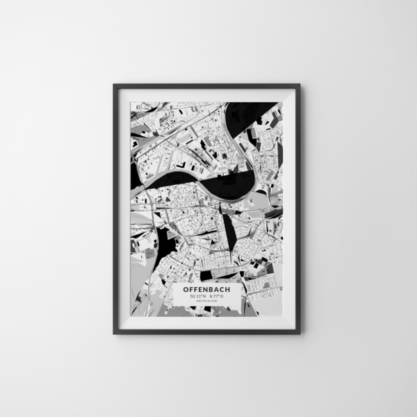 City-Map Offenbach im Stil Kandinsky