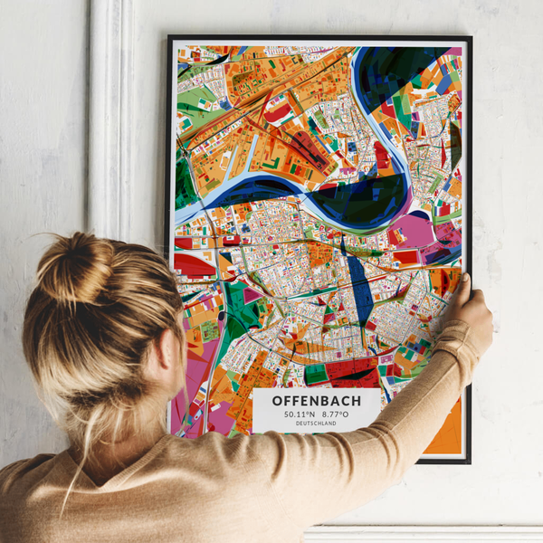 City-Map Offenbach im Stil Kandinsky City-Map Offenbach im Stil Kandinsky