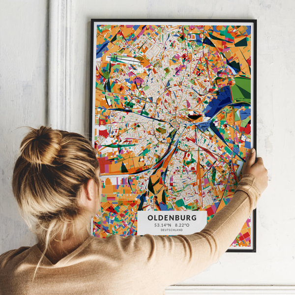 City-Map Oldenburg im Stil Kandinsky City-Map Oldenburg im Stil Kandinsky