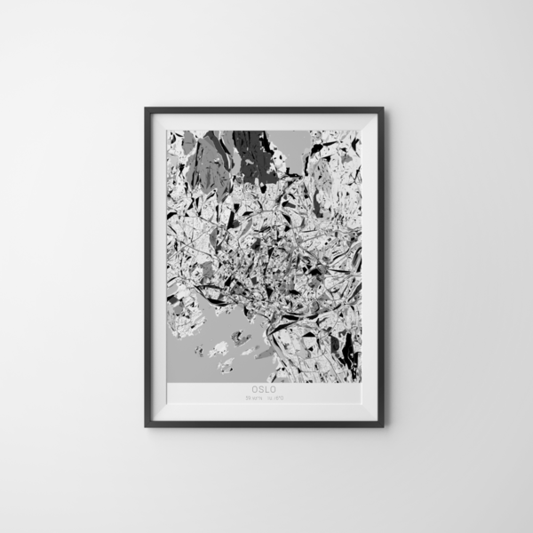 City-Map Oslo im Stil Kandinsky City-Map Oslo im Stil Kandinsky