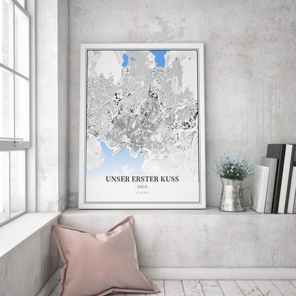 Stadtkarte Oslo im Stil Schwarzplan Stadtkarte Oslo im Stil Schwarzplan