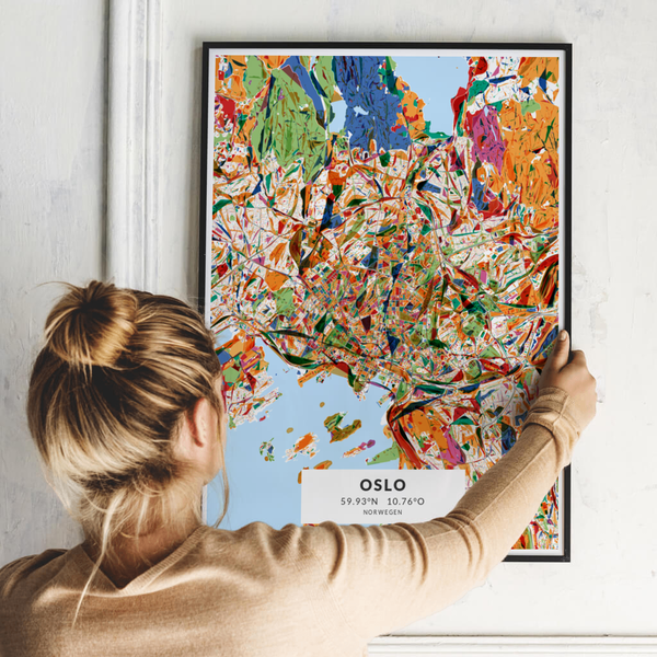 City-Map Oslo im Stil Kandinsky City-Map Oslo im Stil Kandinsky
