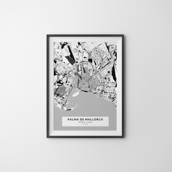 City-Map Palma De Mallorca im Stil Kandinsky