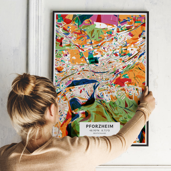City-Map Pforzheim im Stil Kandinsky City-Map Pforzheim im Stil Kandinsky