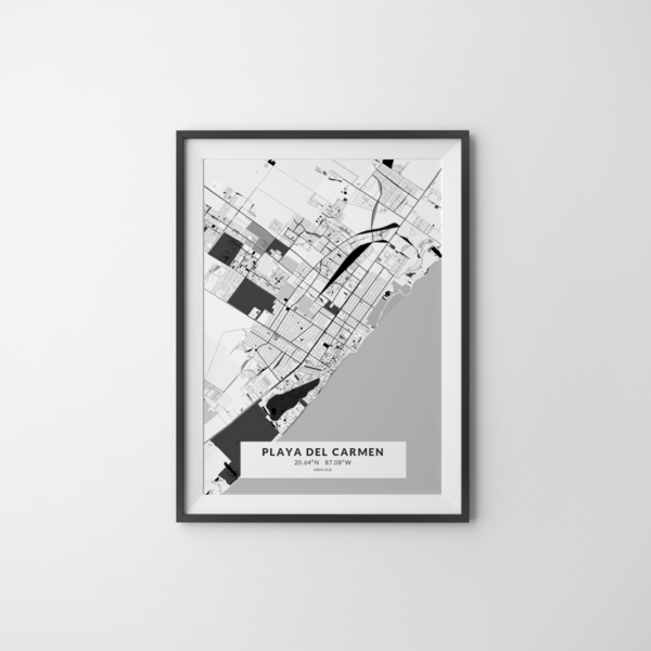 City-Map Playa Del Carmen im Stil Kandinsky City-Map Playa Del Carmen im Stil Kandinsky
