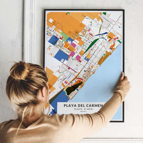 City-Map Playa Del Carmen im Stil Kandinsky City-Map Playa Del Carmen im Stil Kandinsky
