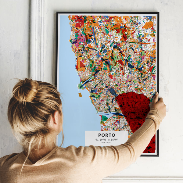 City-Map Porto im Stil Kandinsky City-Map Porto im Stil Kandinsky