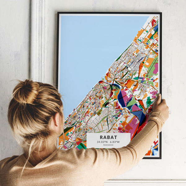 City-Map Rabat im Stil Kandinsky City-Map Rabat im Stil Kandinsky