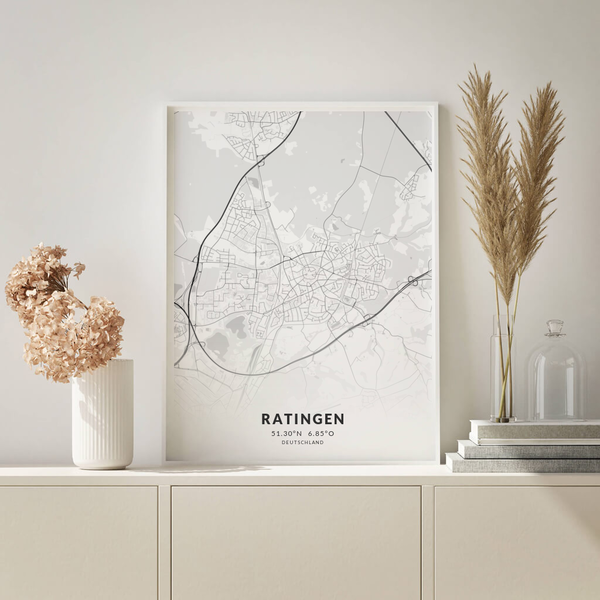 City-Map Ratingen im Stil Elegant