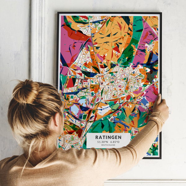 City-Map Ratingen im Stil Kandinsky City-Map Ratingen im Stil Kandinsky