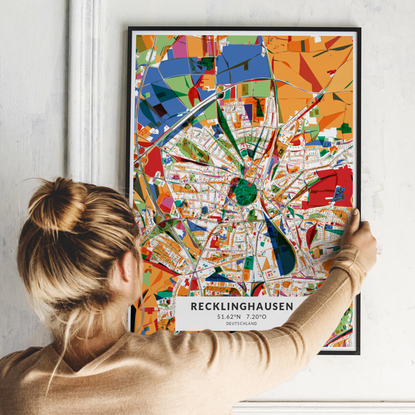 City-Map Recklinghausen im Stil Kandinsky City-Map Recklinghausen im Stil Kandinsky