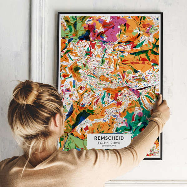 City-Map Remscheid im Stil Kandinsky City-Map Remscheid im Stil Kandinsky