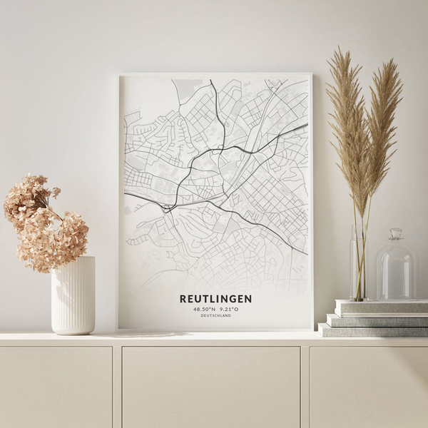 City-Map Reutlingen im Stil Elegant