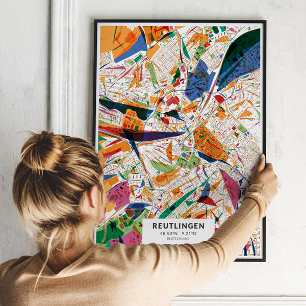 City-Map Reutlingen im Stil Kandinsky City-Map Reutlingen im Stil Kandinsky