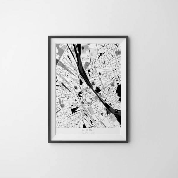 City-Map Rheine im Stil Kandinsky