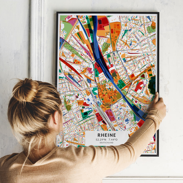 City-Map Rheine im Stil Kandinsky City-Map Rheine im Stil Kandinsky