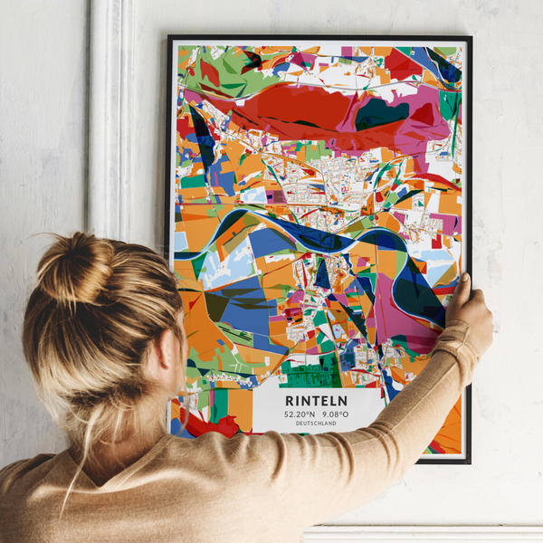 City-Map Rinteln im Stil Kandinsky City-Map Rinteln im Stil Kandinsky