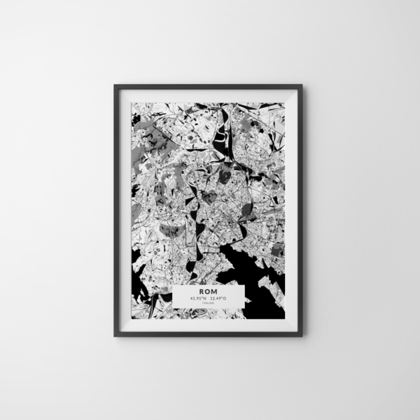 City-Map Rom im Stil Kandinsky
