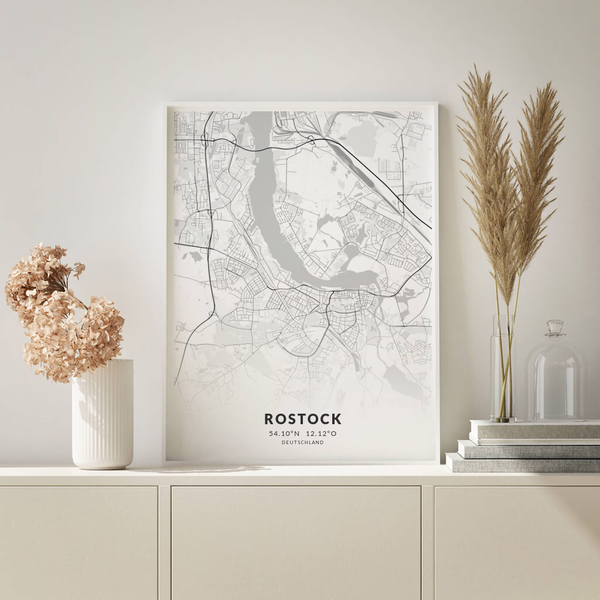 City-Map Rostock im Stil Elegant