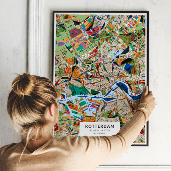 City-Map Rotterdam im Stil Kandinsky City-Map Rotterdam im Stil Kandinsky