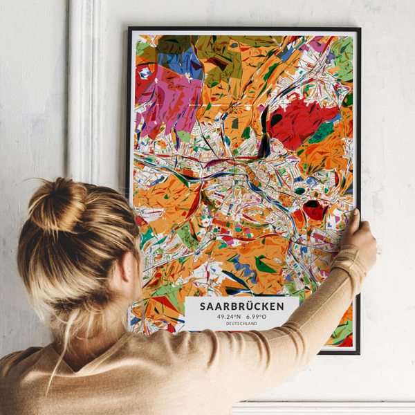 City-Map Saarbrücken im Stil Kandinsky City-Map Saarbrücken im Stil Kandinsky