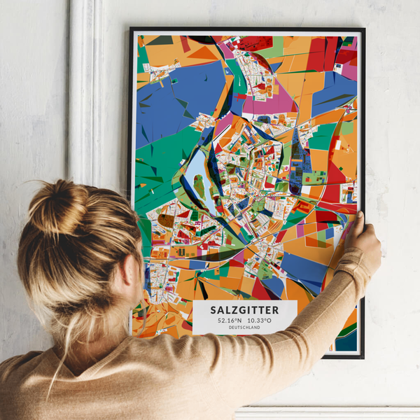 City-Map Salzgitter im Stil Kandinsky City-Map Salzgitter im Stil Kandinsky
