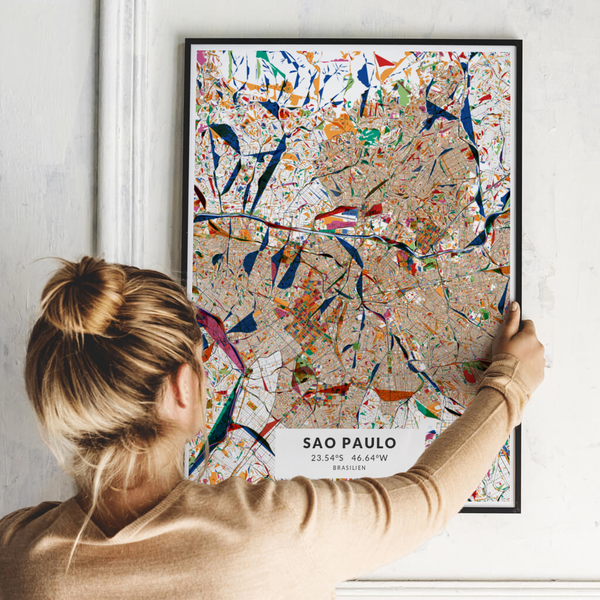 City-Map Sao Paulo im Stil Kandinsky City-Map Sao Paulo im Stil Kandinsky