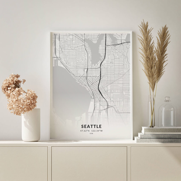 City-Map Seattle im Stil Elegant
