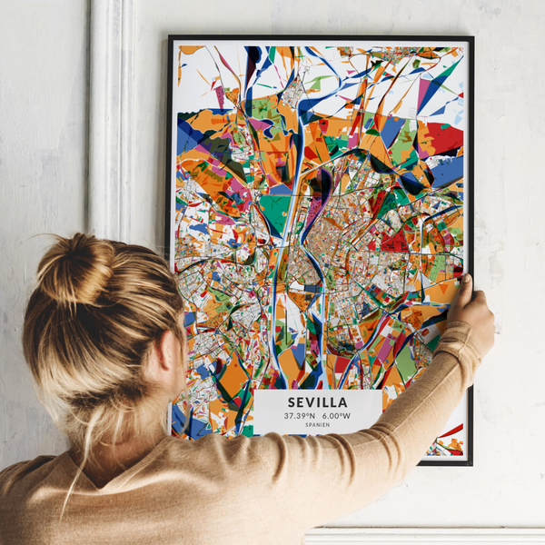 City-Map Sevilla im Stil Kandinsky City-Map Sevilla im Stil Kandinsky