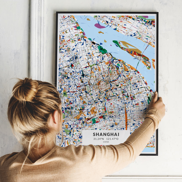 City-Map Shanghai im Stil Kandinsky City-Map Shanghai im Stil Kandinsky