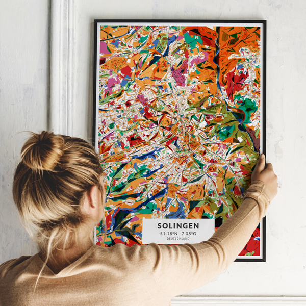 City-Map Solingen im Stil Kandinsky City-Map Solingen im Stil Kandinsky
