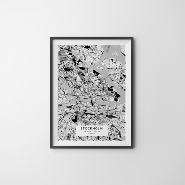 City-Map Stockholm im Stil Kandinsky