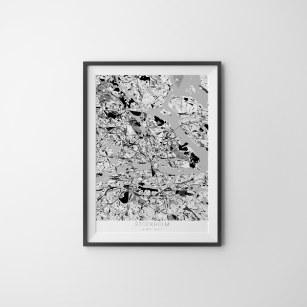 City-Map Stockholm im Stil Kandinsky