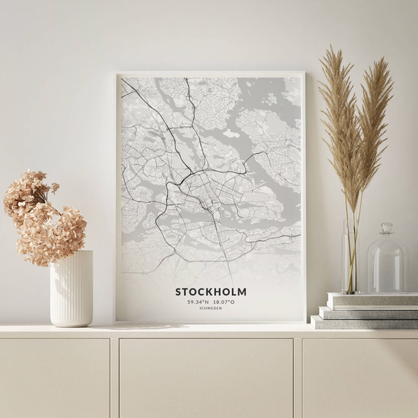 City-Map Stockholm im Stil Elegant