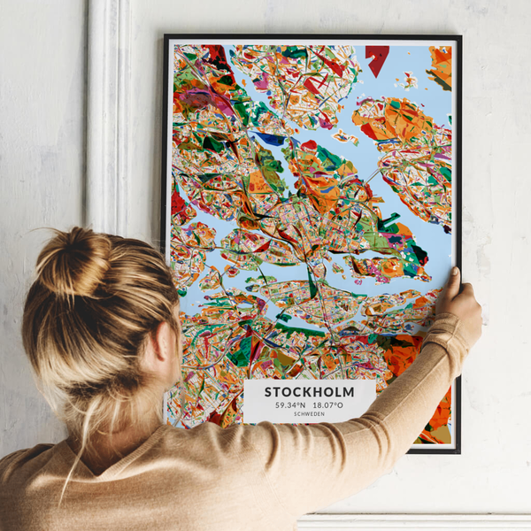 City-Map Stockholm im Stil Kandinsky City-Map Stockholm im Stil Kandinsky
